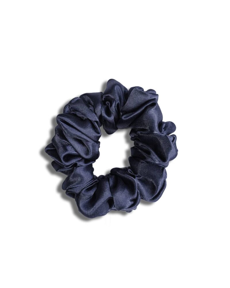 Ekai Scrunchies in Violet Blue | premium Satin Scrunchies | M,L,XL | Skinny | Mini