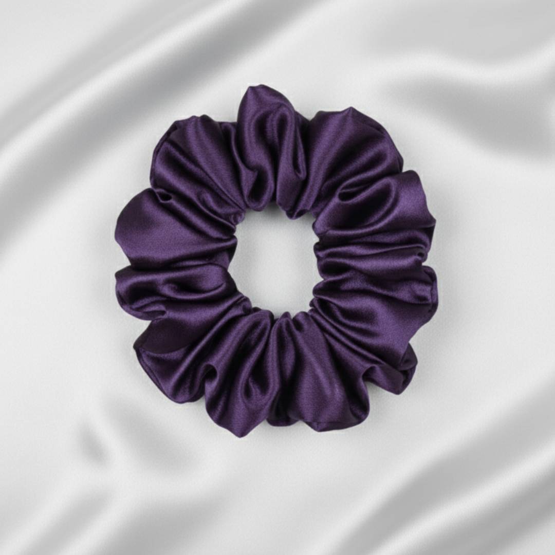 Ekai Scrunchies in Violet Blue | premium Satin Scrunchies | Skinny | Mini | L | XL - Image 3